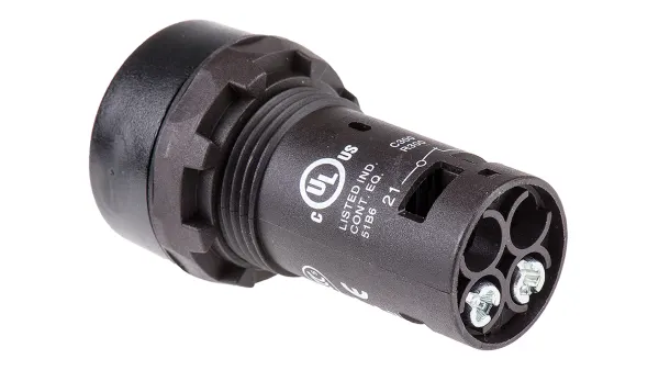 ปุ่มกด ABB Push Button Switch 1NO สวิตซ์กดเด้งกลับ รู 22 mm สีดำ