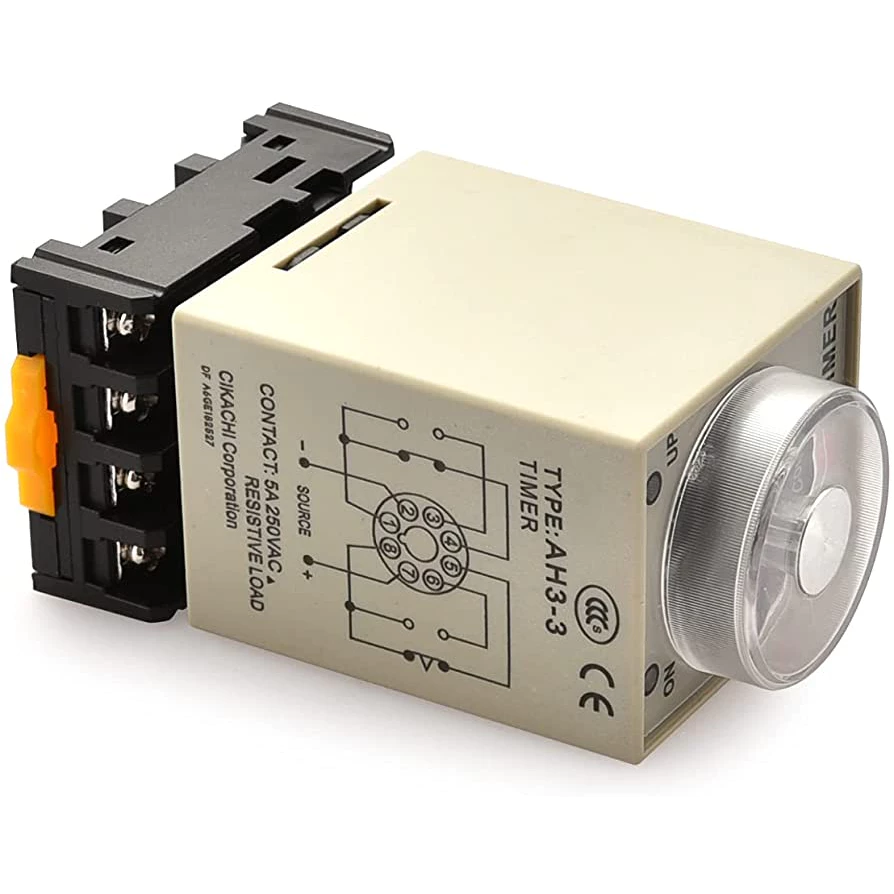 CKC Timer AH3-3 220V ไทม์เมอร์ ฟรีซ็อกเก็ต ช่วงเวลา 30 นาที Delay-ON Delay-OFF
