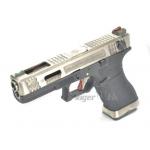 Glock18C T7 Gen4 สไลด์เงิน ท่อเงิน เฟรมดำ WE