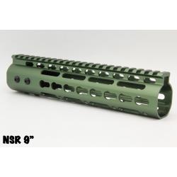 ชุดหน้าNSR ระบบรางKeymod ความยาว9” น้ำหนัก : 195 กรัม เส้นผ่านศูนย์กลางภายใน 3.5 cm. มี3สีให้เลือก สีเทา สีGrass Green สีOlive Green