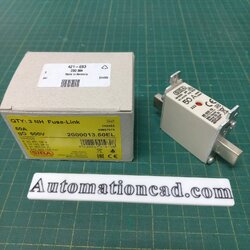 ฟิวส์ SIBA 50A NH Fuse-Link รุ่น NH000 Class gG 500VAC