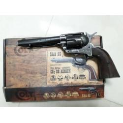 New.ลูกโม่คาบอย ดำลายสนิม งาน SAA ( สินค้ามีจำนวนจำกัด ) ยิงลูก 4.5 มม ราคาพิเศษ