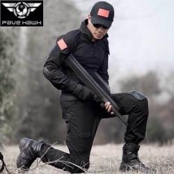 New.สีดำผู้ชายกองทัพทหารปืนเพนท์บอลยิงต่อสู้ Gen2 ยุทธวิธีกางเกงเสื้อที่มีแผ่นข้อศอกหัวเข่า สีดำ / ลายดิจิตอลทราย / ลายมัลติแคม / ลายดิจิตอลเขียว ไซร์ S / M / L / XL ราคาพิเศษ