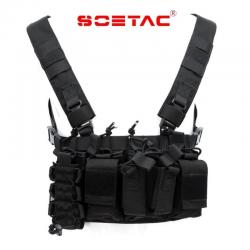 ✴✴ D3 Chest Rig ✴✴ - ผลิตจากผ้า Cordura 500D กันน้ำ - น้ำหนักเบา เพียง 0.45 kg ใส่สบาย - มีช่องใส่แม็กกาซีนปืน M4/M16 ได้มากถึง 4 ช่อง - มีช่องใส่ แม็กกาซีนปืนสั้น/ไฟฉาย ได้ 2 ช่อง - มีกระเป๋าเอนกประสงค์ 3 ช่อง - Quick Release 
