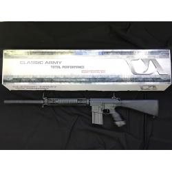 🔥ลูกค้าสามารถดูสินค้าทั้งหมดจาก แอด id Line:@bkkboy (ใส่ @ นำหน้าด้วยนะครับ) 🔥 New.(Re-Stock) ClassicArmy M110 SASS Rifle (Semi-Automatic Sniper System) ระบบไฟฟ้า AEG Specification : Weight : 3.26kg Barrel Length : 510mm Barrel Caliber : 6