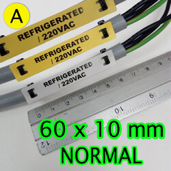 แท็กมาร์คสายไฟสีเหลือง,สีขาว 60x10 mm. Cable Marker ยี่ห้อ SUMITAG