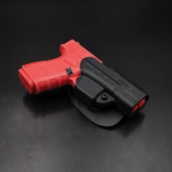 New.ซองปลดเร็ว G19 Cytac ( Cytac G19 Fast Draw Holster ) [ CY-FG19G2 ] 🍁 ผลิตจาก Polymer คุณภาพดี 🍁 สำหรับรุ่น Glock 19, 23, 32 Gen 1-5 🍁 ซอง Level 1 ( ปรับความกระชับได้ ) 🍁 ด้านหลังเพลทเหน็บ ปรับสูงต่ำได้ ☀ เหมาะสำห