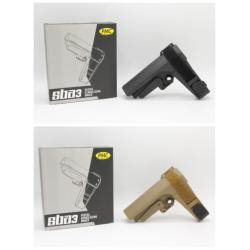 พานท้าย SBA3 (Pistol Stabilizing Brace) พานท้ายที่สามารถรัดติดกับข้อมือ ทำให้สามารถยิงปืนมือเดียวได้มั่นคง มี2สีให้เลือก สีดำ สีทราย ราคา 1,500 บาท