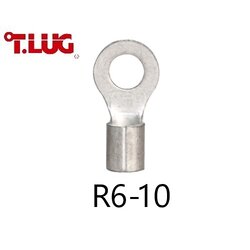 หางปลากลมเปลือย R6-10 TLUG ใช้กับสาย 6 sq.mm (100 ชิ้น/ห่อ)