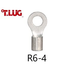 หางปลากลมเปลือย R6-4 TLUG ใช้กับสาย 6 sq.mm (100 ชิ้น/ห่อ)