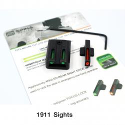 👉...1911 Sights -ศูนย์หน้า-หลัง สำหรับ 1911 -หลอด Fiber optic เรืองแสงกลางวัน (Day sight Only) -จับเป้าได้รวดเร็ว มองเห็นได้ง่าย - มาพร้อมประแจหกเหลี่ยม 2 สี : เขียว แดง ราคาส่ง 1,500 บาท