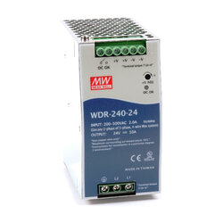 POWER SUPPLY WDR-240-24 240W MEANWELL พาวเวอร์ซัพพลาย 10A 24VDC