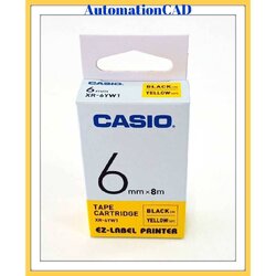 EZ-LABEL CASIO 6mm. สำหรับ เครื่องพิมพ์ฉลาก KL-Series CASIO PRINTER LABEL