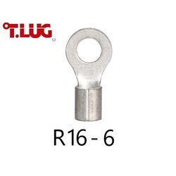 หางปลากลมเปลือย R16-6 TLUG ใช้กับสาย 16 sq.mm (50 ชิ้น/ห่อ)