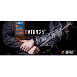 New. ดิ้วกระแทก 25" Sector seven (ด้ามฟองน้ำ) [ Sector Seven Patrol Baton 25" ] ⚓ ตัวดิ้วผลิตจากเหล็กทนทาน แข็งแรง ⚓ ความยาวเก็บหด 9.5" ⚓ ความยาวหลังยืด 25" ⚓ใช้สะบัดเพื่อยืดออก/กระแทกเมื่อเก็บ