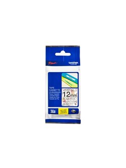 เทปพิมพ์อักษร TZE-HC31 12 มม. BROTHER ของแท้ อักษรสีดำ พื้นลายคิตตี้ HELLO KITTY