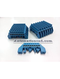 BAR กระจายไฟฟ้า 1 แถว 8 ช่อง แบบเกาะราง BAR GROUND บาร์กราวด์