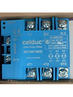 โซลิดสเตต 75A 24-600VAC input 10-30VDC SOLID STATE RELAY CELDUC รุ่น SGT967360E