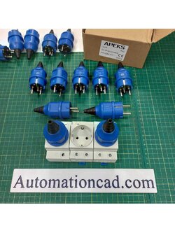 APEKS Power Plug (Male) 2P+E 16A 220V AC พาวเวอร์ ปลั๊กตัวผู้ IP44 ปลั๊กไฟอุตสาหกรรม