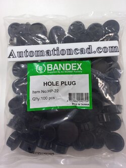 Hole Plug BANDEX ขนาดรู 22 มิล รุ่น HP-22 ไนลอนปลั๊กอุดรู 100ชิ้น/ห่อ