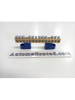 BAR กระจายไฟฟ้า 1 แถว 12 ช่อง แบบเปลือย BAR GROUND บาร์กราวด์