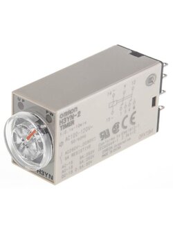 ไทม์เมอร์รีเลย์ OMRON 2 คอนแทค H3YN-2 Timer (1s/10s/1min/10min) 200-230VAC