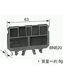 END PLATE Terminal IDEC เทอร์มินอล IDEC BNE20 ราคาต่อตัว ตัวละ 19 บาท