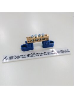 BAR กระจายไฟฟ้า 1 แถว 4 ช่อง แบบเปลือย BAR GROUND บาร์กราวด์