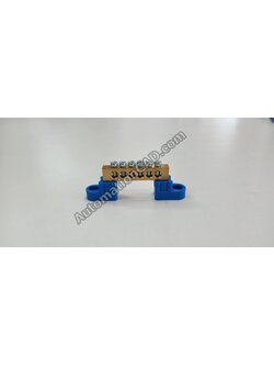 BAR กระจายไฟฟ้า 1 แถว 6 ช่อง แบบเปลือย BAR GROUND บาร์กราวด์