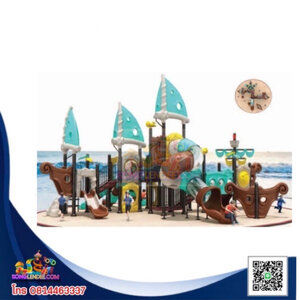 เครื่องเล่นสนาม ชุดกองทัพกระดานลื่นเรือใบ