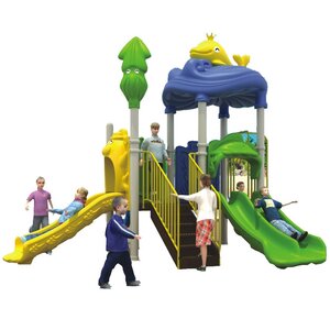 เครื่องเล่นสนาม ชุดปลานน้อยกับเกลียวคลื่น