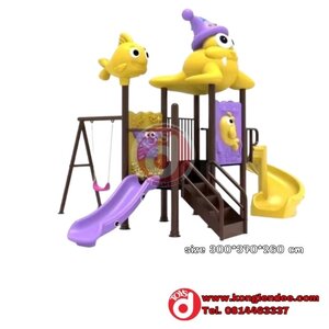 เครื่องเล่นสนาม ชุดแมวน้ำพร้อมชิงช้า
