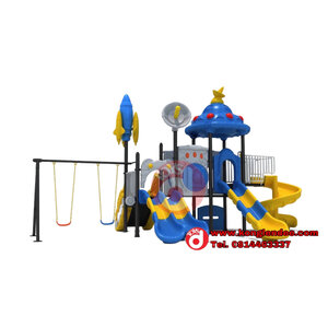 เครื่องเล่นสนาม ชุุดรถถังจรวดพร้อมชิงช้า