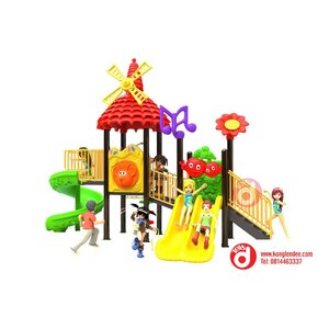 เครื่องเล่นสนามชุดกังหันสองสไลท์