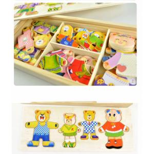 ชุดหมีน้อยแต่งตัวเสื้อผ้าหมี