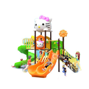 เครื่องเล่นสนามกลางแจ้ง ชุุดน้องแมวสองสไลด์