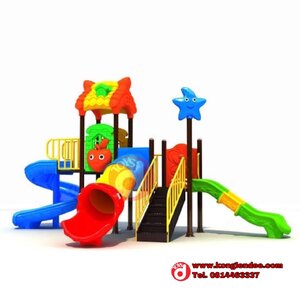 เครื่องเล่นสนามชุดปลาดาวสไลเดอร์ท่อ