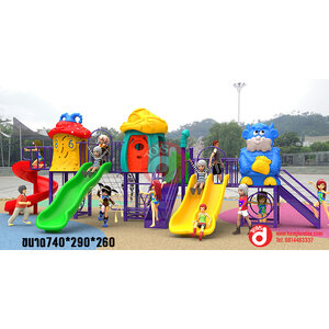 เครื่องเล่นสนามกลางแจ้ง เครื่องเล่นสนามชุดบ้านแกะสามป้อม