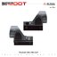 New.Trijicon SRO Red Dot ผลิตจากวัสดุ Aluminum ทำผิว hard anodized ขนาด 2.5 MOA Dot Red dot สีแดง คมชัด รูปร่างขนาดเล็ก Low Profile มาพร้อมขาจับ mount แบบ 20 มม. และ Glock mount ( บีบีกัน ) ปรับระดับความสว่างง่าย +/- ด้านข้าง Battery : 1*CR2032 (แถมมา) แถ