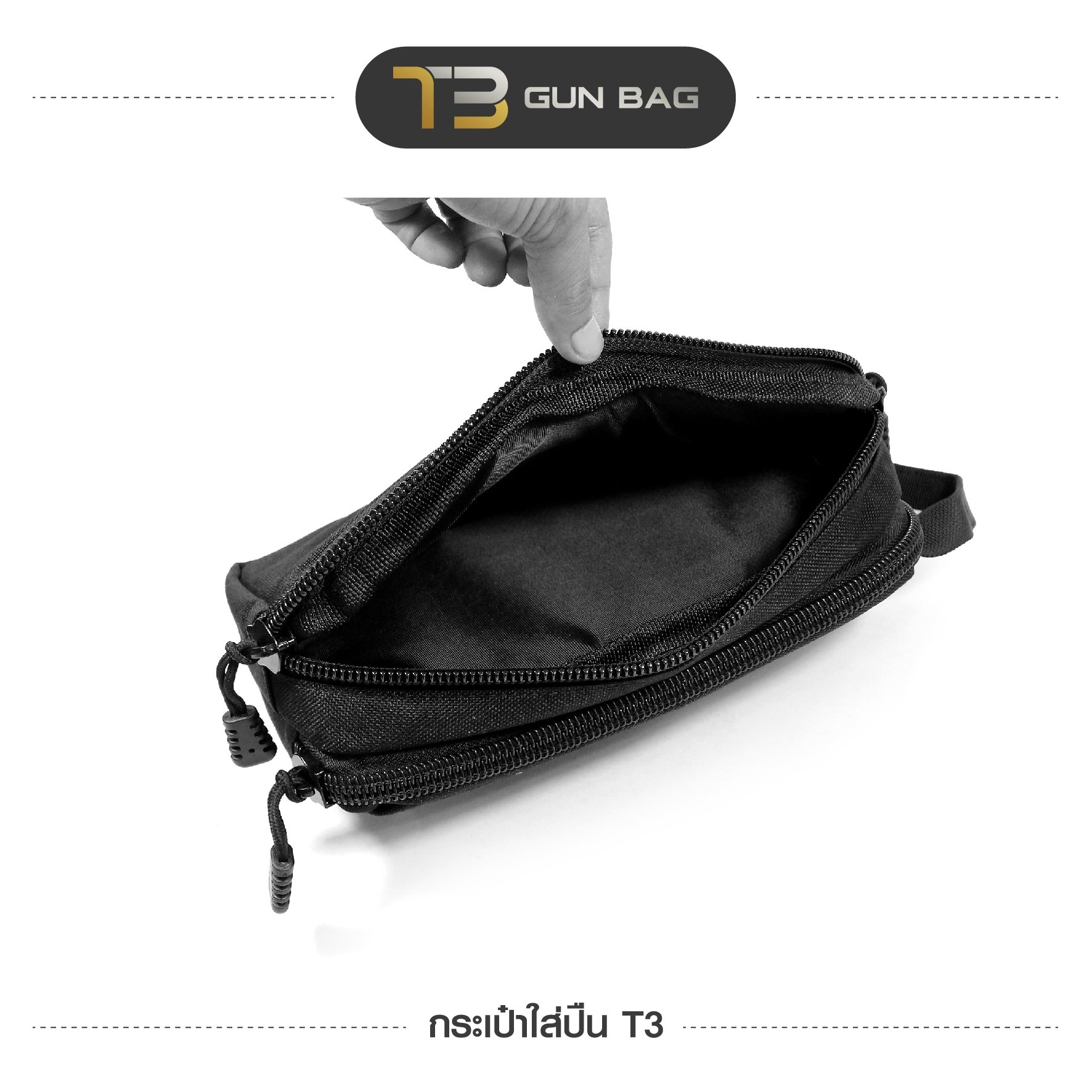 New. กระเป๋าใส่ปืนพกสั้น T3 ⚡️ผลิตจากผ้า 1000D กันน้ำได้ ⚡️ตัดเย็บปราณีต ด้านในบุฟองน้ำกันกระแทก ⚡️มีหูหิ้ว พกพาสะดวก และมีช่องใส่ของถึง 3 ช่อง ⚡️ช่องด้านหลัง มาพร้อมแผ่น velcro ขนาดใหญ่ สามารถติดซองปืนผ้า (ถอดออกได้) ⚡️