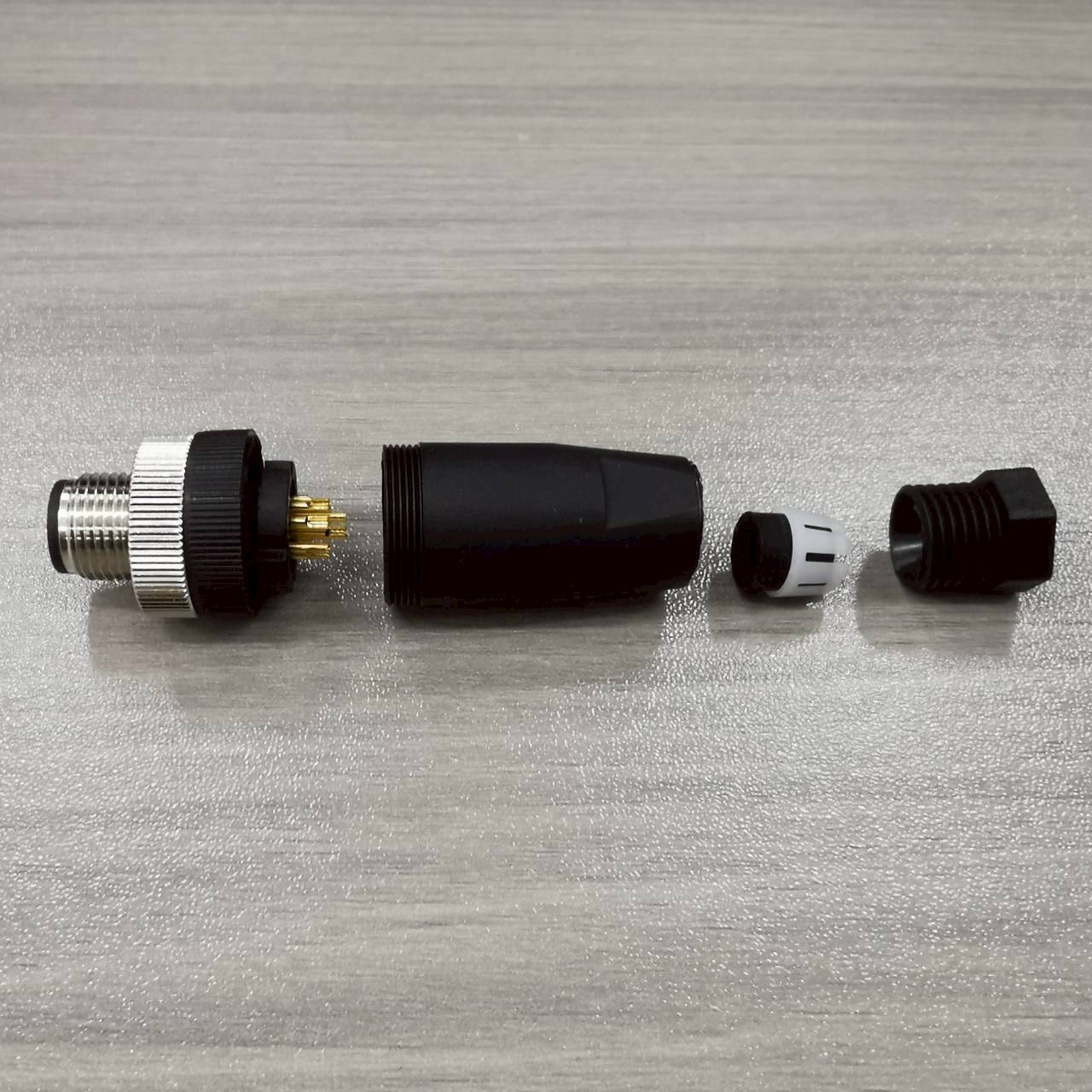 หัวคอนเนคเตอร์ M12 12Pins แบบตรง ตัวผู้ Connector