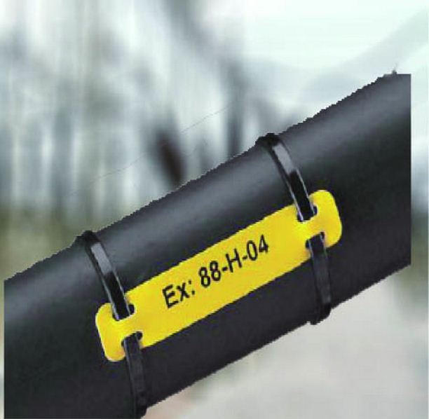 TAG มาร์คสายไฟ Polyurethane สีเหลือง เบอร์มาร์คสายไฟ CABLE MARKER
