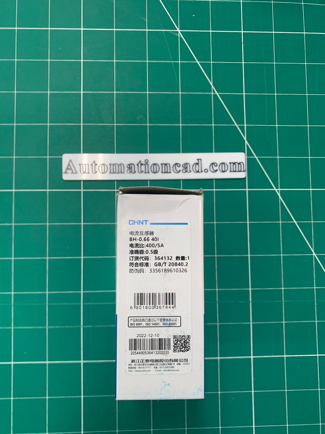 หม้อแปลงกระแสไฟฟ้า CT 400/5A CHINT BH-0.66 40I Class 0.5 Current Transformer