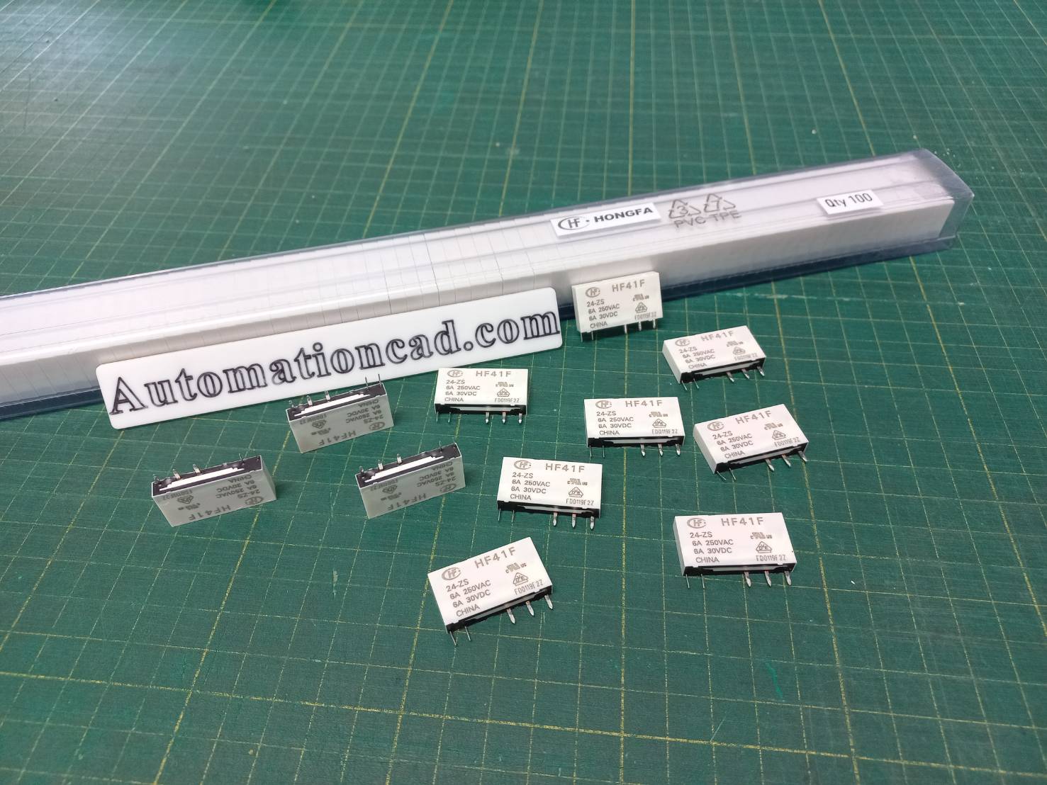 RELAY รีเลย์ 24Vdc พร้อมซอคเกต HF41 HONGFA SLIM RELAY 2966171 เทียบเท่ากับ 2961105 PHOENIX CONTACT