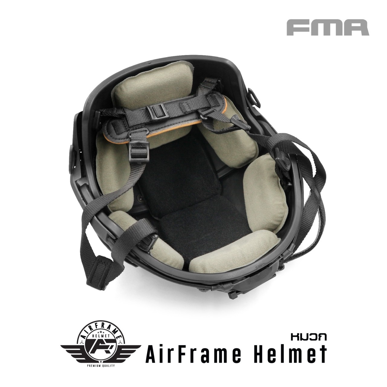 (fire)สินค้าเข้ามาใหม่ค่ะ หมวก AirFrame Helmet ( FMA ) 🍁 ผลิตจากวัสดุ ABS แข็งแรงทนทาน 🍁 มาพร้อมรองในหมวกชนิด Memory foam 🍁 มีสายรัดคาง แป้นหน้า และราง ARC 🍁 ระบายอากาศได้ดี 🍁 น้ำหนัก 900 g. 2 ขนาด M ( 53-57 cm. ) L