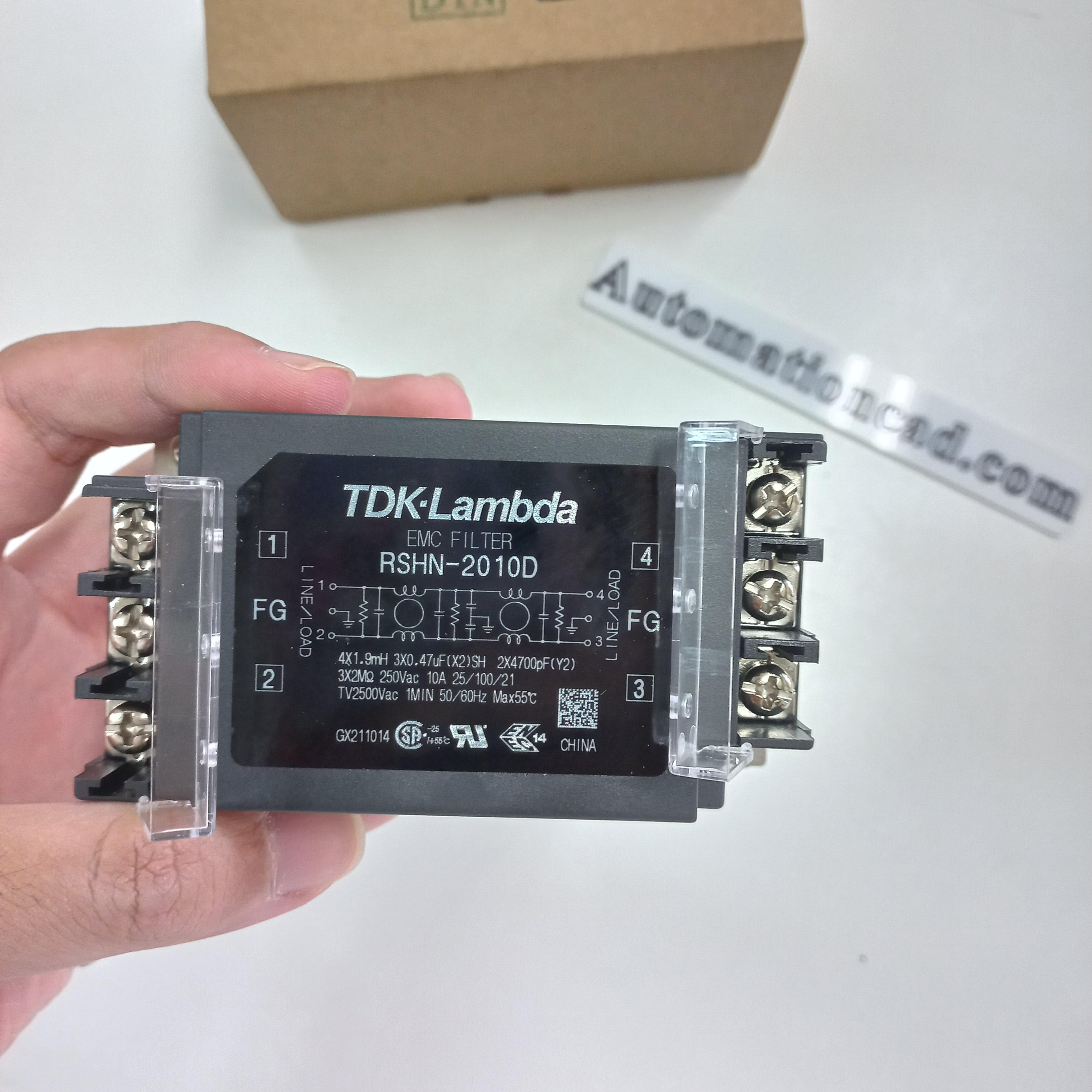 NOISE FILTER TDK-Lambda รุ่น RSHN-2010D (เกาะราง DIN Rail) 10A 250VAC 50/60Hz