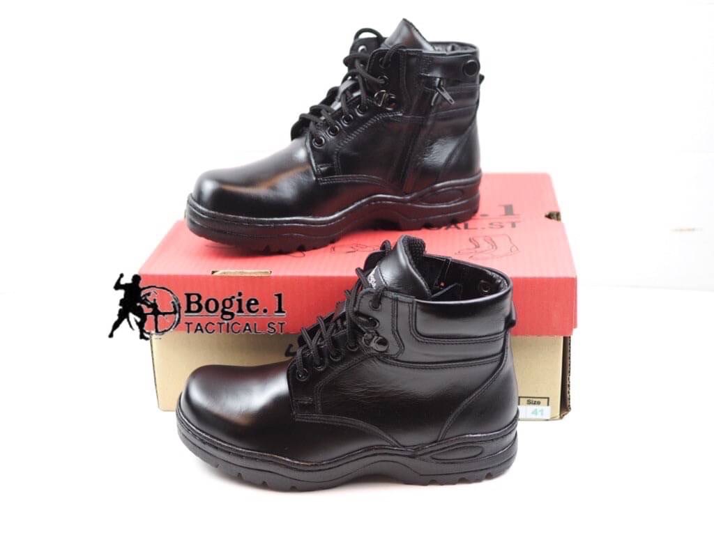 New.Bogie1 รองเท้าหุ้มข้อสั้นสีดำ รุ่น POLICE SHOES (PS) รุ่นมีซิปข้าง รองเท้าหุ้มข้อสั้นสีดำ รุ่น POLICE SHOES (PS) รุ่นมีซิปข้าง -รองเท้าสำหรับใส่ชุดเครื่องแบบตำรวจ(รุ่นใหม่) -มีซิปข้าง เพิ่มความสะดวกในการใส่-ถอด -รองเท้าพื้นยางกันลื่นมีความยืดหยุ่นสูง