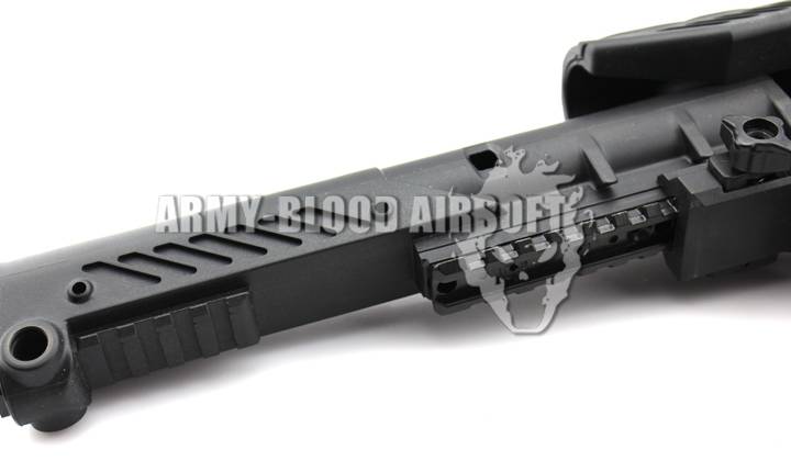 New.CAA SRS Multi Position Sniper Stock For M16/SR25/A2 GBB Rifle (A Type,Black)