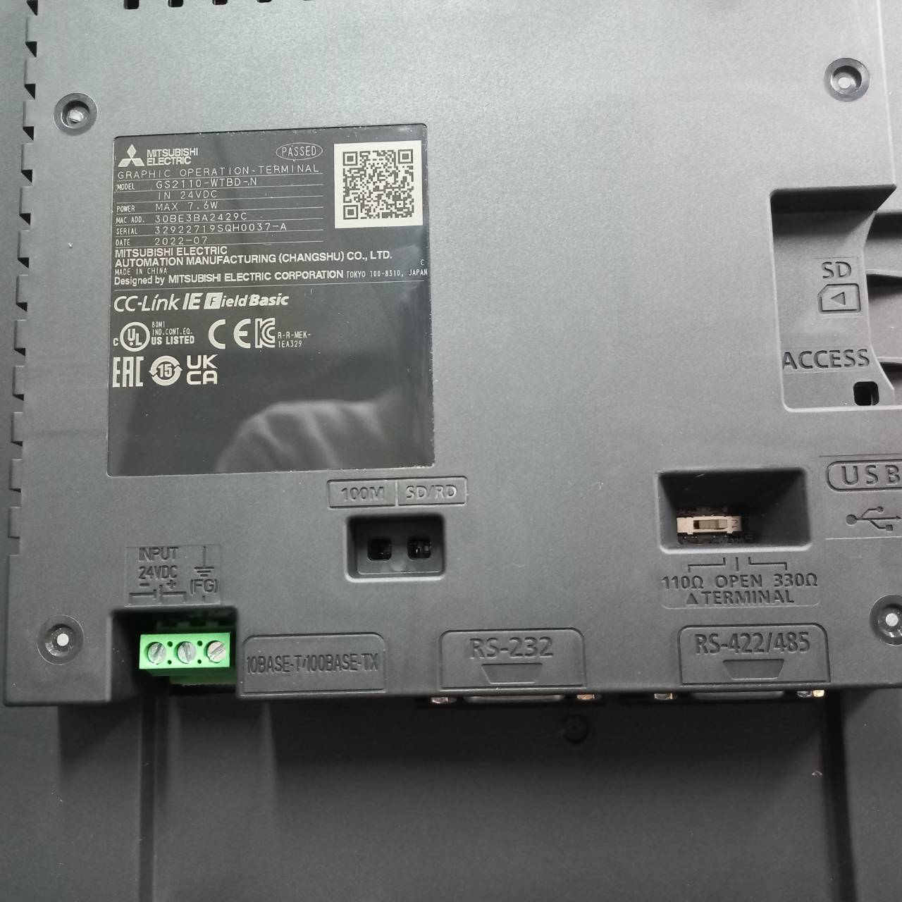 จอ TOUCH SCREEN MITSUBISHI รุ่น GS2110-WTBD-N ขนาด 10 นิ้ว เชื่อมต่อ PLC รุ่นต่างq