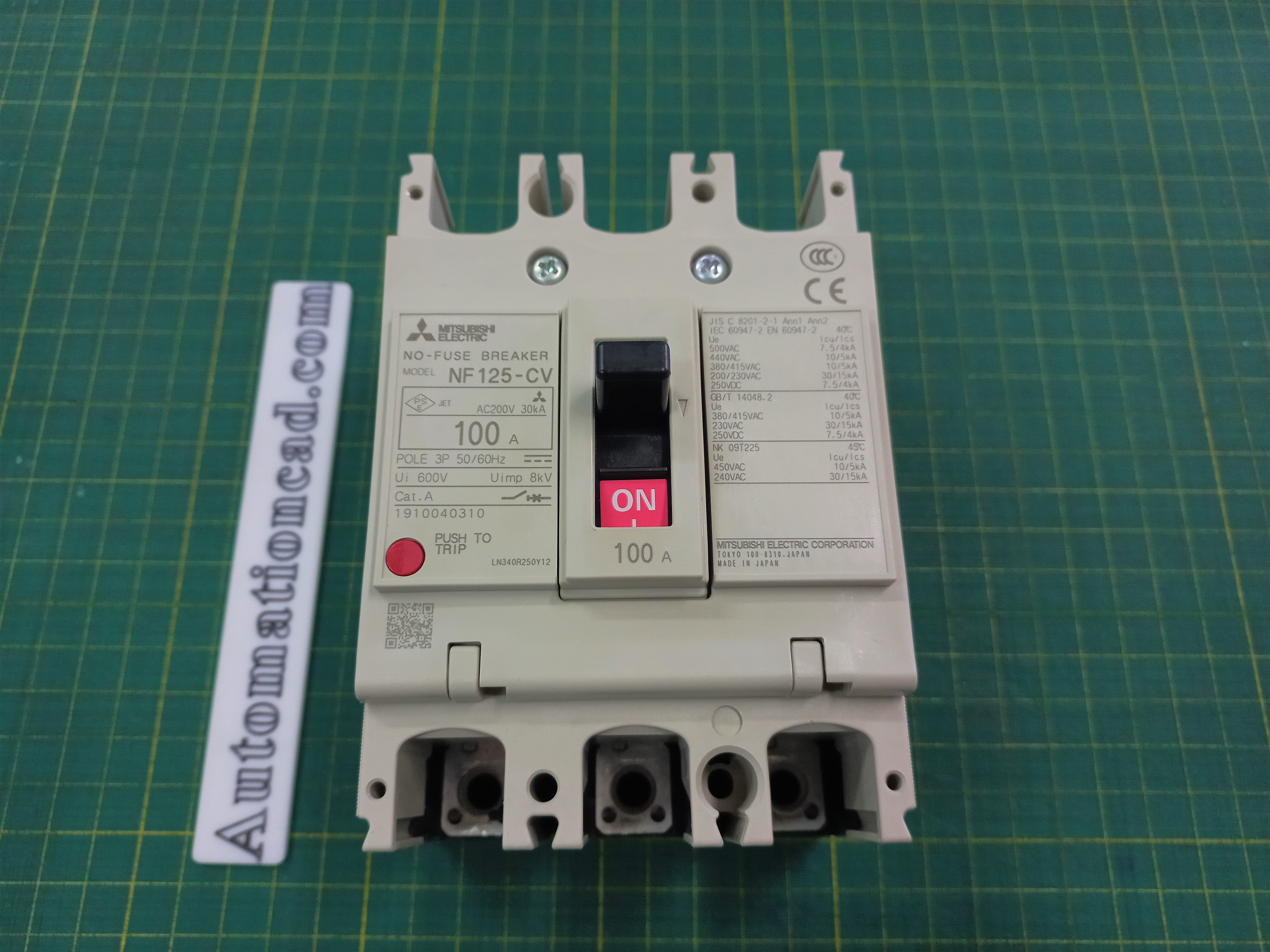 เบรกเกอร์ NF125-CV 3P 100A มิตซูบิชิ MITSUBISHI 100A 3POLE NF125 CV NF125CV
